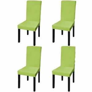 vidaXL 4 db zöld szabott nyújtható székszoknya kép
