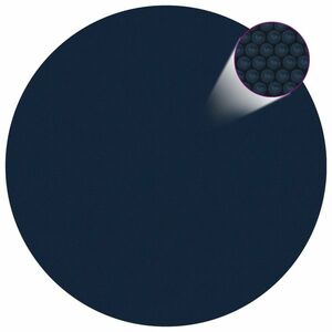 vidaXL fekete és kék napelemes lebegő PE medencefólia 250 cm kép