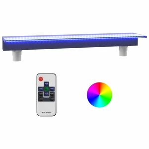vidaXL akril vízeséskifolyó RGB LED-ekkel 90 cm kép