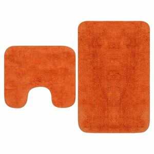 vidaXL 2 darabos narancssárga szövet fürdőszobaszőnyeg-garnitúra kép