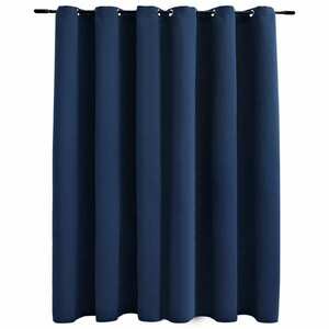 vidaXL kék sötétítőfüggöny fémkarikákkal 290 x 245 cm kép