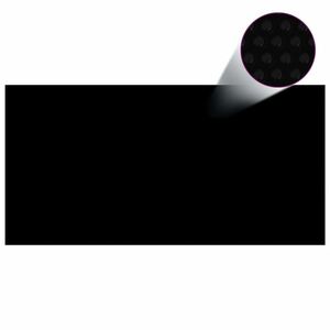 vidaXL fekete polietilén medencetakaró 975 x 488 cm kép