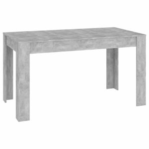 vidaXL betonszürke forgácslap étkezőasztal 140 x 74, 5 x 76 cm kép