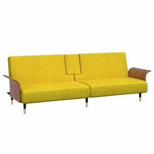 Sárga bársony kanapéágy kép