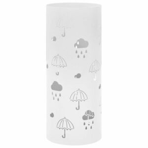 vidaXL fehér acél esernyőtartó esernyőmintával kép