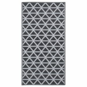 vidaXL fekete PP kültéri szőnyeg 120 x 180 cm kép