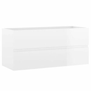 vidaXL magasfényű fehér forgácslap mosdószekrény 100 x 38, 5 x 45 cm kép