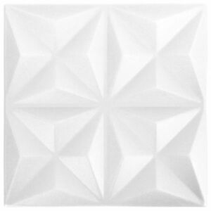 vidaXL 12 darab origami fehér 3D fali panel 50 x 50 cm 3 m² kép