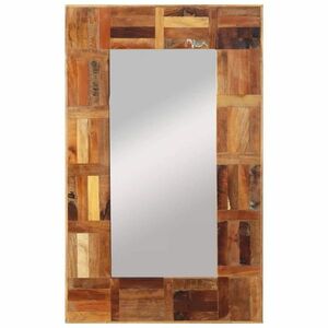 vidaXL tömör újrahasznosított fa falitükör 50 x 80 cm kép
