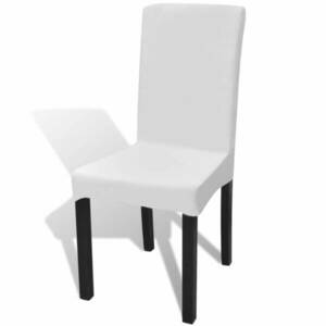 vidaXL 6 db fehér szabott nyújtható székszoknya kép