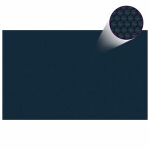 vidaXL fekete és kék napelemes lebegő PE medencefólia 260 x 160 cm kép