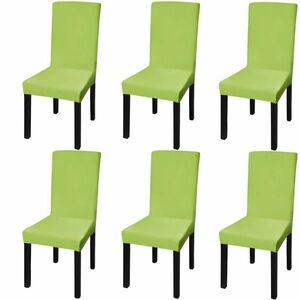 vidaXL 6 db zöld szabott nyújtható székszoknya kép