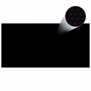 vidaXL fekete polietilén medence takaró 400 x 200 cm kép