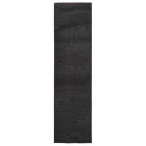 vidaXL fekete természetes szizálszőnyeg 80x300 cm kép