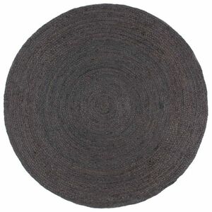 vidaXL sötétszürke kézzel szőtt kör alakú jutaszőnyeg 180 cm kép