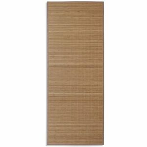 vidaXL Négyszögletes barna bambusz szőnyeg 80 x 200 cm kép