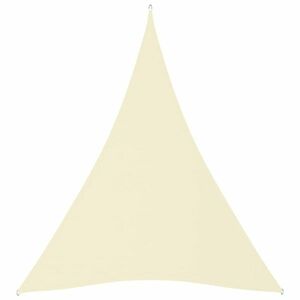 vidaXL krémszínű háromszög alakú oxford-szövet napvitorla 4x5x5 m kép