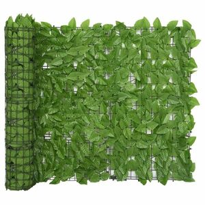 vidaXL zöld leveles erkélyparaván 400 x 100 cm kép