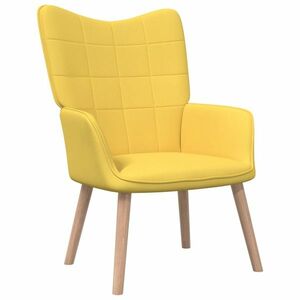 vidaXL sárga szövet dönthető fotel kép