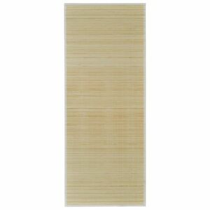 vidaXL Négyszögletes natúr bambusz szőnyeg 150 x 200 cm kép
