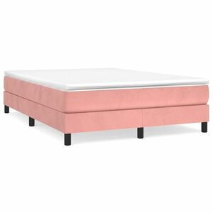 Rózsaszín bársony ágykeret 140 x 190 cm kép