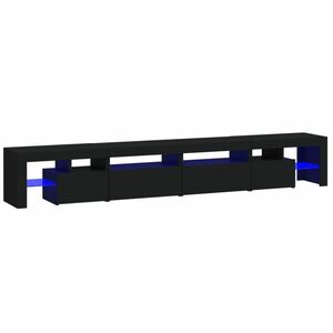 vidaXL fekete TV-szekrény LED-világítással 260x36, 5x40 cm kép