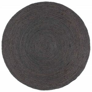 vidaXL sötétszürke kézzel szőtt kör alakú jutaszőnyeg 210 cm kép