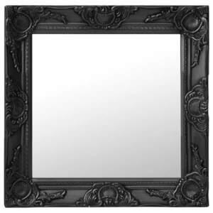vidaXL fekete barokk stílusú fali tükör 50 x 50 cm kép