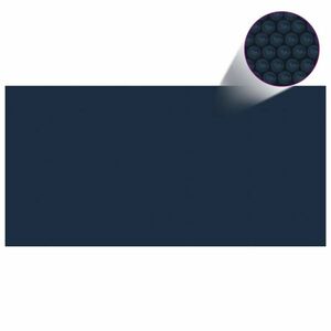 vidaXL fekete és kék napelemes lebegő PE medencefólia 1000 x 500 cm kép