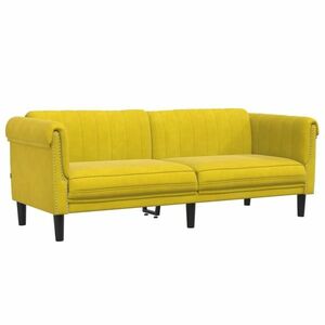 vidaXL sárga 3 személyes bársony kanapé kép