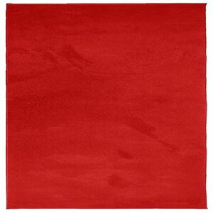vidaXL OVIEDO piros rövid szálú szőnyeg 160 x 160 cm kép