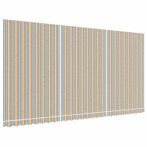 vidaXL többszínű csíkos pótszövet napellenzőhöz 6 x 3 m kép
