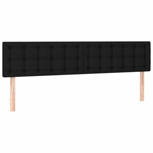 vidaXL 2 db fekete szövet fejtámla 90x5x78/88 cm kép