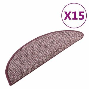 vidaXL 15 db lila lépcsőszőnyeg 65x21x4 cm kép
