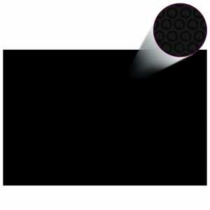 vidaXL fekete, négyszögletes PE medencetakaró 600 x 400 cm kép