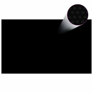 vidaXL fekete, négyszögletes PE medencetakaró 1000 x 600 cm kép