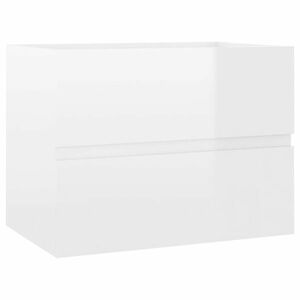 vidaXL magasfényű fehér forgácslap mosdószekrény 60 x 38, 5 x 45 cm kép