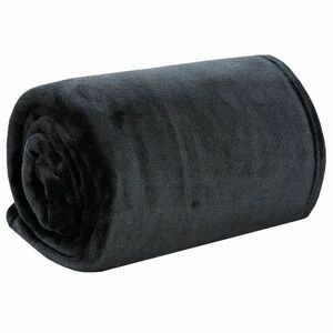 vidaXL fekete poliészter takaró 130x170 cm kép