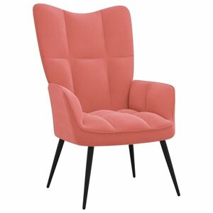 vidaXL rózsaszín bársony dönthető fotel kép