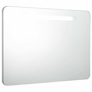 vidaXL tükrös fürdőszobaszekrény LED világítással 80 x 9, 5 x 55 cm kép