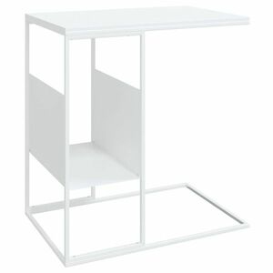 vidaXL fehér szerelt fa kisasztal 55x36x59, 5 cm kép