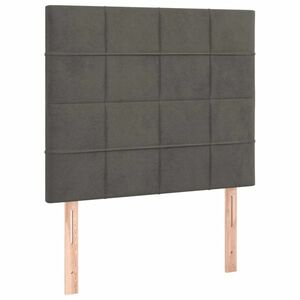 vidaXL 2 db sötétszürke bársony fejtámla 90x5x78/88 cm kép