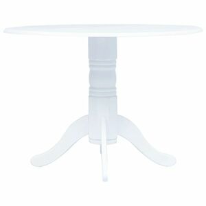 vidaXL fehér tömör gumifa étkezőasztal 106 cm kép