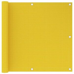vidaXL sárga HDPE erkélyparaván 90 x 600 cm kép