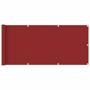 vidaXL piros HDPE erkélyparaván 75 x 400 cm kép