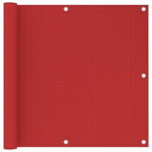 vidaXL piros HDPE erkélytakaró 90 x 600 cm kép