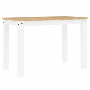 vidaXL Panama fehér tömör fenyőfa ebédlőasztal 117 x 60 x 75 cm kép