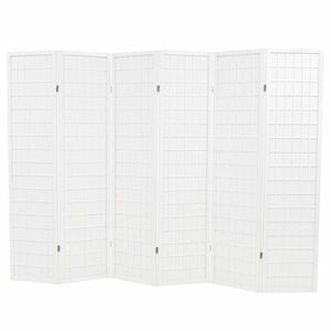vidaXL 6 paneles, fehér, japán stílusú paraván 240 x 170 cm kép