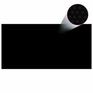 vidaXL fekete polietilén medencetakaró 488 x 244 cm kép