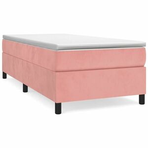 vidaXL rózsaszín bársony ágykeret 90x200 cm kép